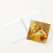 Alphonse Mucha Art Nouveau Herfst Notitieboek (Binnen)