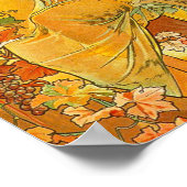 Alphonse Mucha Art Nouveau Herfst Poster (Hoek)