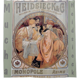 Alphonse Mucha, art, nouveau, , hidesieck, post Douchegordijn