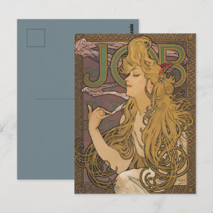 Alphonse Mucha Art Nouveau Job Vintage Poster Briefkaart