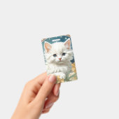 Alphonse Mucha Art Nouveau Kitten Badge (Handheld)