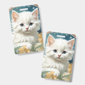 Alphonse Mucha Art Nouveau Kitten Badge (Voor- en achterkant)