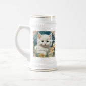 Alphonse Mucha Art Nouveau Kitten Bierpul (Links)