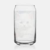 Alphonse Mucha Art Nouveau Kitten Blikvorm Glas (Achterkant)