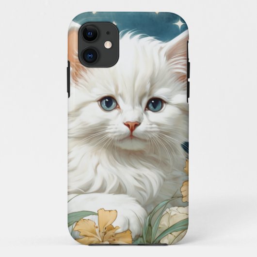 Alphonse Mucha Art Nouveau Kitten Case-Mate iPhone Case (Achterkant)