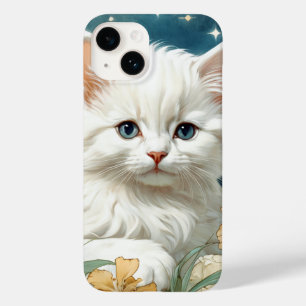 Alphonse Mucha Art Nouveau Kitten Case-Mate iPhone 14 Hoesje