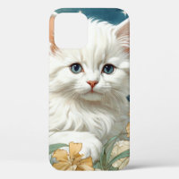 Alphonse Mucha Art Nouveau Kitten