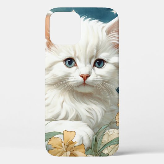 Alphonse Mucha Art Nouveau Kitten Case-Mate iPhone Case (Achterkant)
