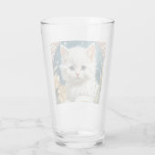 Alphonse Mucha Art Nouveau Kitten Glas (Achterkant)