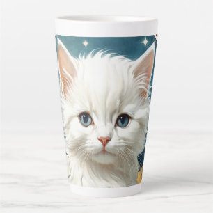 Alphonse Mucha Art Nouveau Kitten Latte Mok