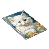 Alphonse Mucha Art Nouveau Kitten Notitieboek (Rechterzijde)
