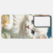 Alphonse Mucha Art Nouveau Kitten Samsung Galaxy Hoesje (Achterkant horizontaal)