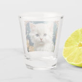 Alphonse Mucha Art Nouveau Kitten Shot Glas (Achterkant)