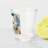 Alphonse Mucha Art Nouveau Kitten Shot Glas (Rechts)