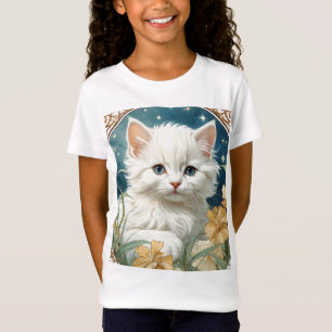 Alphonse Mucha Art Nouveau Kitten T-shirt