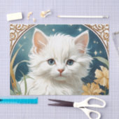 Alphonse Mucha Art Nouveau Kitten Tissuepapier (Craft)