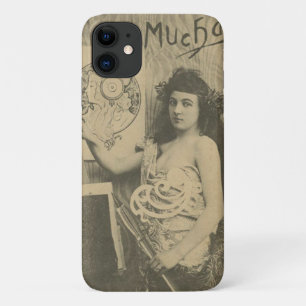 Alphonse mucha art nouveau kunst model foto Case-Mate iPhone case