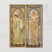 Alphonse Mucha - Art Nouveau Master Briefkaart (Voorkant)
