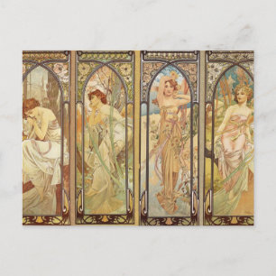 Alphonse Mucha - Art Nouveau Master Briefkaart