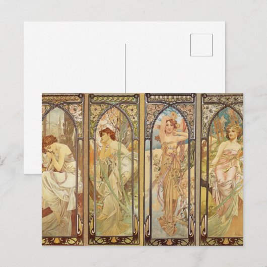Alphonse Mucha - Art Nouveau Master Briefkaart (Voorkant / Achterkant)
