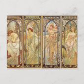 Alphonse Mucha - Art Nouveau Master Briefkaart (Voorkant)