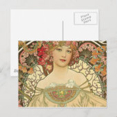 Alphonse Mucha - Art Nouveau Master Briefkaart (Voorkant / Achterkant)