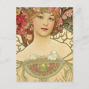 Alphonse Mucha - Art Nouveau Master Briefkaart