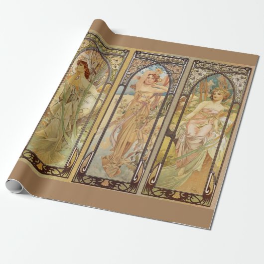 Alphonse Mucha - Art Nouveau Master Cadeaupapier (Uitgerold)