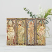 Alphonse Mucha - Art Nouveau Master Feestdagenkaart (Staand voorkant)