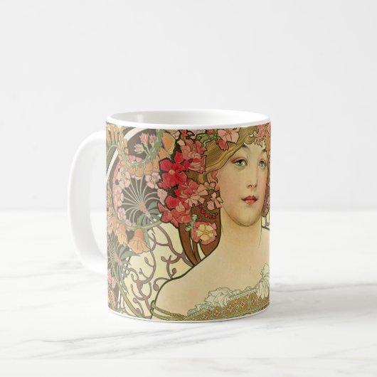 Alphonse Mucha - Art Nouveau Master Koffiemok (Voorkant links)