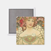 Alphonse Mucha - Art Nouveau Master Magneet (Voorkant / Achterkant)