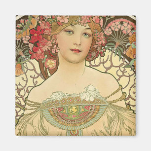 Alphonse Mucha - Art Nouveau Master Magneet