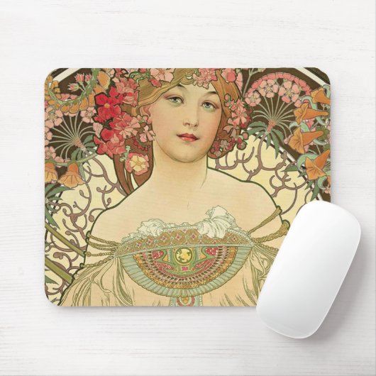 Alphonse Mucha - Art Nouveau Master Muismat (Met muis)