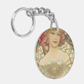 Alphonse Mucha - Art Nouveau Master Sleutelhanger (Voorkant Links)