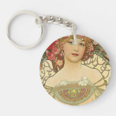 Alphonse Mucha - Art Nouveau Master Sleutelhanger (Voorkant)