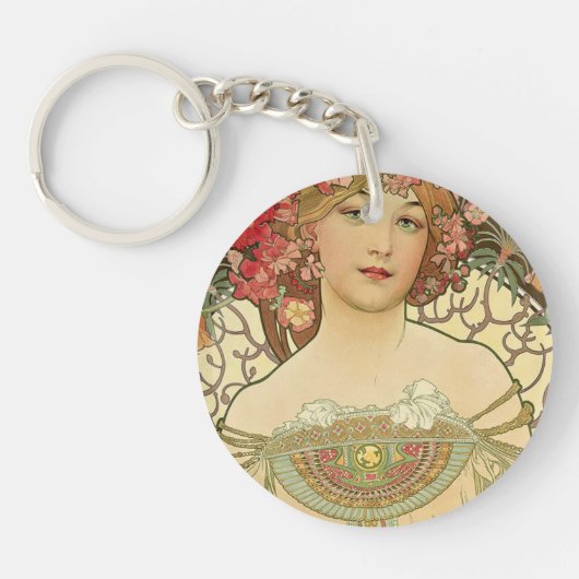 Alphonse Mucha - Art Nouveau Master Sleutelhanger (Voorkant)