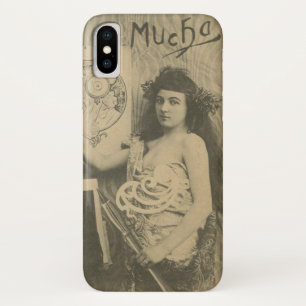Alphonse mucha art nouveau modelfoto Case-Mate iPhone case