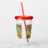 Alphonse Mucha Art Nouveau Princess Hyacinth Acryl Drinkbeker (Links)