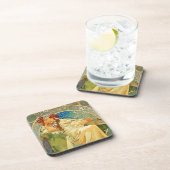 Alphonse Mucha Art Nouveau Princess Hyacinth Bier Onderzetter (Rechterzijde)