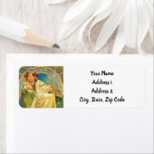 Alphonse Mucha Art Nouveau Princess Hyacinth Etiket (Insitu)