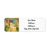 Alphonse Mucha Art Nouveau Princess Hyacinth Etiket (Voorkant)