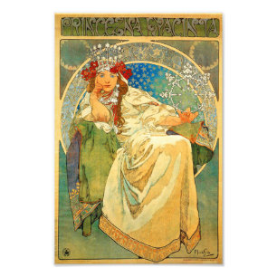 Alphonse Mucha Art Nouveau Princess Hyacinth Foto Afdruk