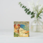 Alphonse Mucha Art Nouveau Princess Hyacinth Informatiekaartje (Staand voorkant)