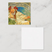 Alphonse Mucha Art Nouveau Princess Hyacinth Informatiekaartje (Voorkant / Achterkant)