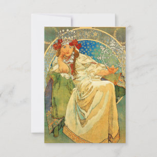 Alphonse Mucha Art Nouveau Princess Hyacinth Kaart