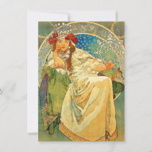 Alphonse Mucha Art Nouveau Princess Hyacinth Kaart
