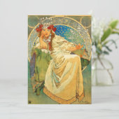 Alphonse Mucha Art Nouveau Princess Hyacinth Kaart (Staand voorkant)