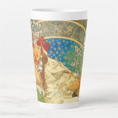 Alphonse Mucha Art Nouveau Princess Hyacinth Latte Mok (Voorkant)