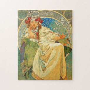Alphonse Mucha Art Nouveau Princess Hyacinth Legpuzzel
