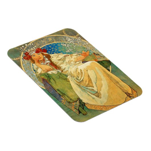 Alphonse Mucha Art Nouveau Princess Hyacinth Magneet (Rechterzijde)